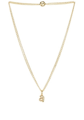 Roxanne Assoulin The Puffy Initial Necklace in Shiny Gold - Metallic Gold. Size F (also in I, O).