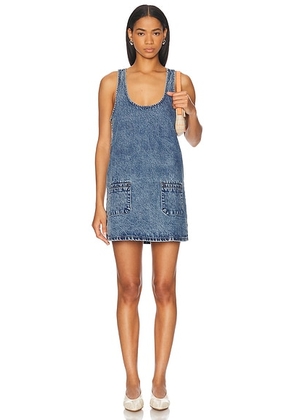 SEROYA Rayna Overall Dress in Lakeside - Blue. Size XL (also in ).