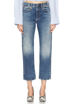 R13 Romeo Cropped Straight Leg in Hutton Blue - Blue. Size 24 (also in 25, 29, 30, 31).