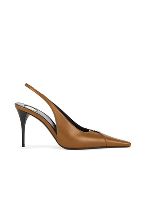 Saint Laurent Babylone Pump in Dark Macadamia - Brown. Size 35 (also in 36, 36.5, 37, 37.5, 38, 38.5, 39, 39.5, 40).