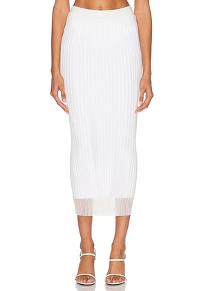 Sportmax Album Skirt in Optical White - White. Size L (also in M, S, XS).