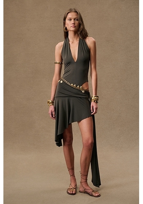 SIEDRES for FWRD Milda Dress in Green - Olive. Size L (also in ).