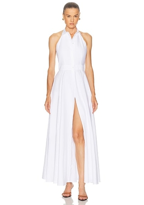 Ralph Lauren Collection Eldred Cotton Piqu Day Dress in White - White. Size 10 (also in ).