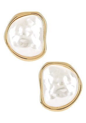 Retrofete Fiorenza Earring in Pearl White - Ivory. Size all.