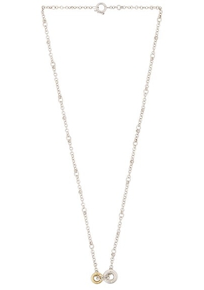 Spinelli Kilcollin Gravity Necklace in Sterling Silver & Gold - Metallic Silver. Size all.