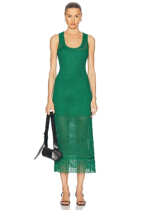 SIMONMILLER Roca Crochet Dress in Gummy Green - Green. Size XS (also in ).