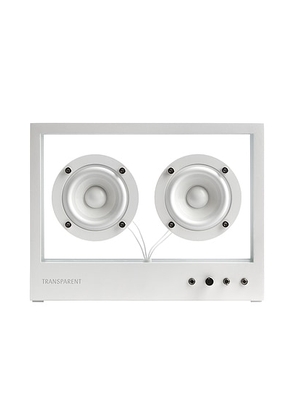 Transparent Small Speaker in White - White. Size all.
