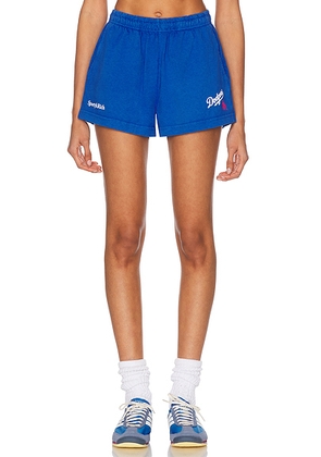 Sporty & Rich X LA Dodgers Serif Disco Short in Team Blue - Blue. Size L (also in XL).