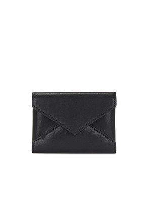 Saint Laurent Flap Card Case in Nero - Black. Size all.