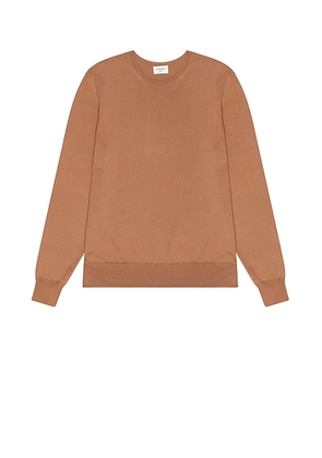 Saint Laurent Long Sleeve Sweater in Bois De Rose - Brown. Size L (also in M, S).