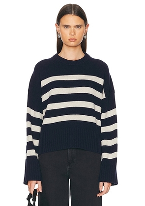 Skall Studio Campa Jumper in Navy & White Sand Stripe - Navy. Size L (also in M, S).