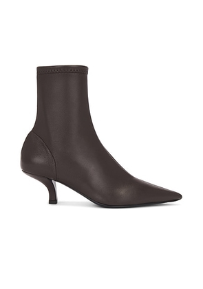 Toteme Heeled Sock Boot in Bark - Chocolate. Size 40 (also in ).