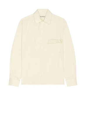 SIEDRES Reims Shirt in Ecru - Cream. Size L (also in S).