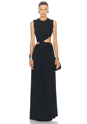 Sid Neigum Twisted Cutout Maxi Dress in Black - Black. Size L (also in S, XS).