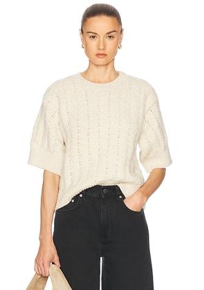 Skall Studio Laurine Knit Top in Off White - Cream. Size M-L (also in XS-S).