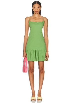 Staud Ari Mini Dress in Leaf - Green. Size L (also in M, S, XS).