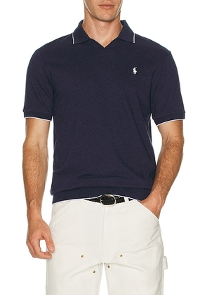 Polo Ralph Lauren Short Sleeve Johnny Collar Polo in Spring Navy Heather - Black. Size L (also in M, S, XL/1X).