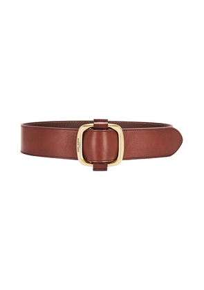 Saint Laurent Frame Buckle Belt in Dark Brown Chocolate - Chocolate. Size 65 (also in ).