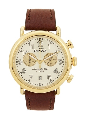 Shinola Runwell Chronograph 41mm Watch in Ivory - Brown. Size all.