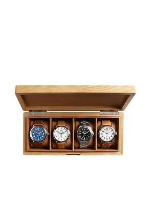 Shinola Watch Collector's Box in Oak & Navy - Brown. Size all.