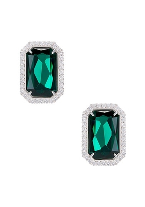 Retrofete Hope Gemstone Earring in Pine - Green. Size all.
