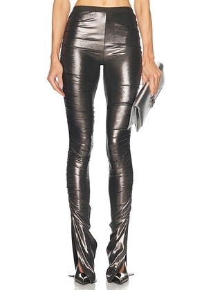 RICK OWENS LILIES Svita Pant in Gunmetal - Charcoal,Metallic Silver. Size 44 (also in ).