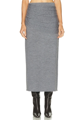 Staud Wilma Skirt in Heather Grey - Grey. Size L (also in ).