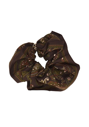 Saint Laurent Scrunchie in Brown & Light Brown - Brown. Size all.