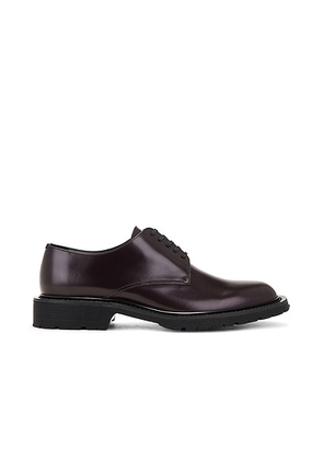 Saint Laurent Army 20 Derby in Dark Wine - Burgundy. Size 41 (also in 42, 44).