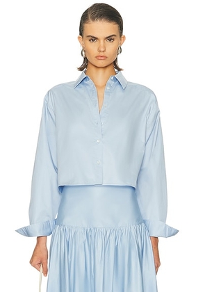 Solid & Striped The Cropped Avril Top in Open Water - Baby Blue. Size L (also in M, S).