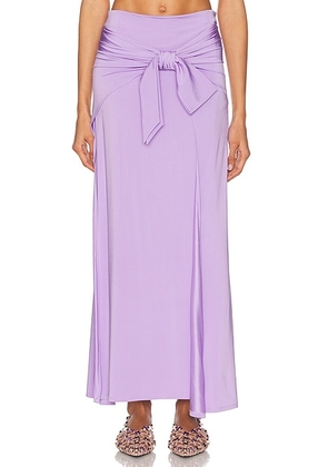 RABANNE Tie Maxi Skirt in Lavender - Lavender. Size 36 (also in 40, 42).