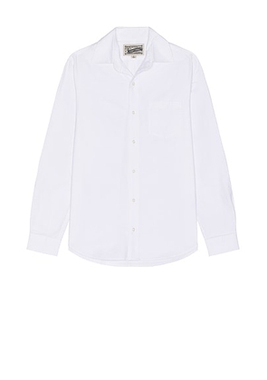 Schott Long Sleeve Oxford Shirt in White - White. Size S (also in ).