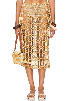 Staud Abaco Skirt in Natural - Neutral. Size M (also in ).