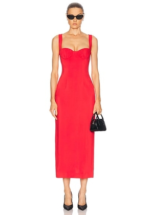 Rowen Rose Midi Dress in Red - red. Size 34 (also in ).