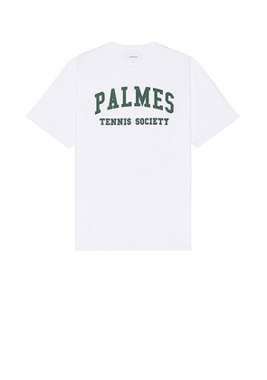 Palmes Ivan T Shirt in White-green - White. Size M (also in S).