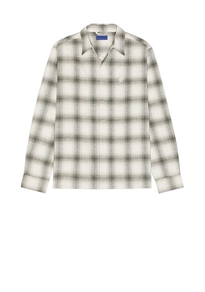 SATURDAYS NYC Mickey Cotton Linen Long Sleeve Shirt in White - White. Size S (also in ).