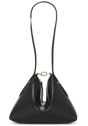 Toteme Leather Scoop Wristlet Bag in Black - Black. Size all.