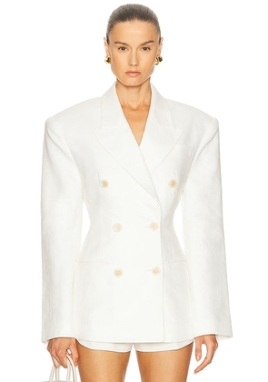 Ronny Kobo Cosette Blazer in White - White. Size M (also in ).