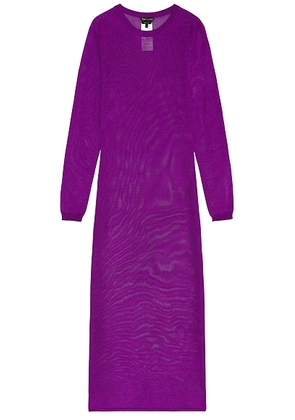 TOM FORD Extra Light Silk Crewneck Dress in Bright Purple - Purple. Size L (also in ).