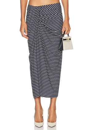 Ronny Kobo Rosalie Skirt in Navy Stripe - Navy. Size XS (also in ).