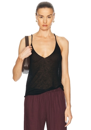 SPRWMN V Neck Tank Top in Black - Black. Size M (also in ).