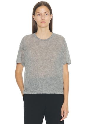 The Row Lila Top in Grey Melange - Light Grey. Size XL (also in ).