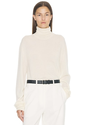 The Row Lizzy Top in Ivory - Ivory. Size L (also in ).