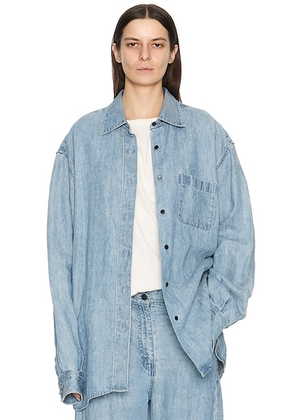 The Row Nesson Shirt in Bleached - Blue. Size 6 (also in ).