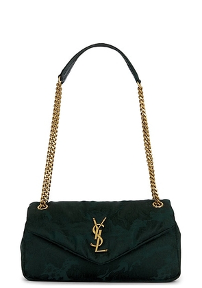 Saint Laurent Small Calypso Chain Bag in Emerald Stone - Dark Green. Size all.