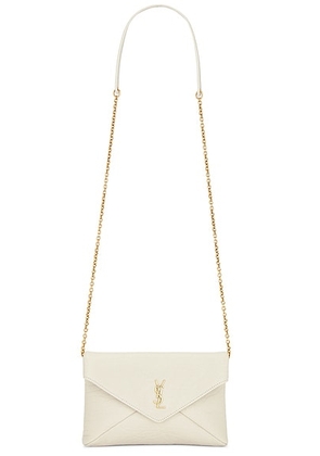 Saint Laurent Small Chain Pouch Bag in Crema Soft - Cream. Size all.