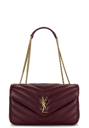 Saint Laurent Medium Loulou Chain Bag in Light Hot Wine - Wine. Size all.