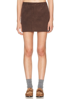 SEROYA Azalea Mini Skirt in Slate Brown - Brown. Size L (also in M).
