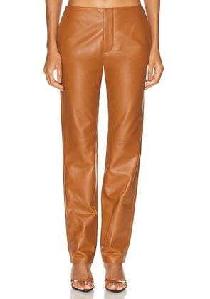 Ralph Lauren Collection Benjamen Lambskin Pant in Light Toffee - Brown. Size 2 (also in 4, 6).