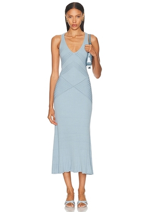 Ronny Kobo Emeron Knit Dress in Ancient Water - Baby Blue. Size L (also in ).